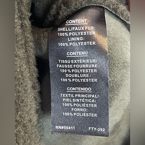 Kenzie Faux Shearling Shawl Collar Coat M. NWT - Picture 10 of 12